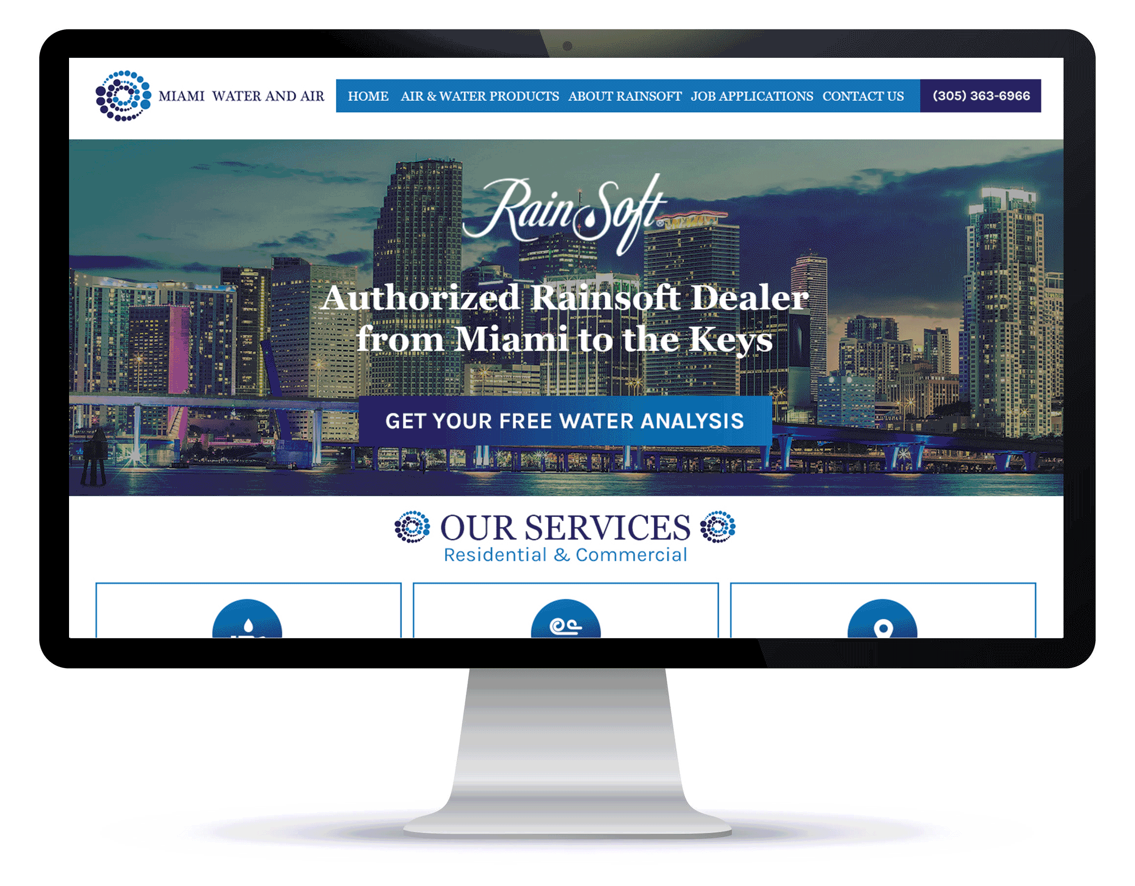 Miami water and air - website design