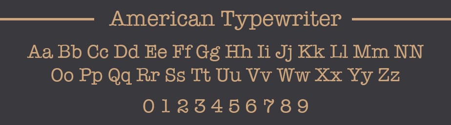 American Typewriter Web Safe Font