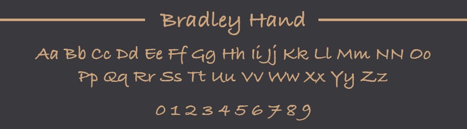 Bradley Hand Web safe font