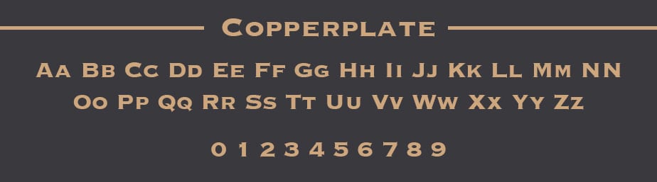 Copperplate Web Safe Font