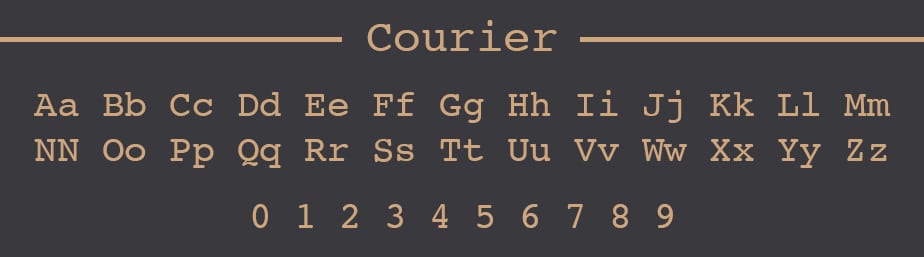 Courier Web Safe Font