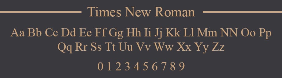 Times New Roman Web Safe Font