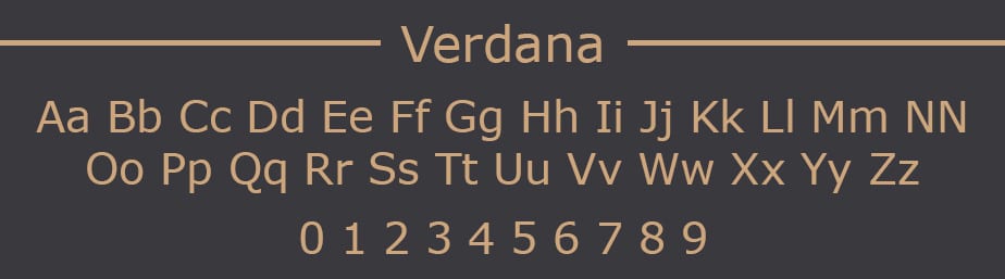 Verdana Web Safe Font