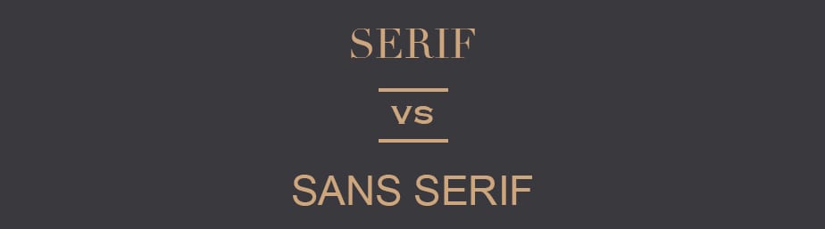 Serif vs Sans Serif Font