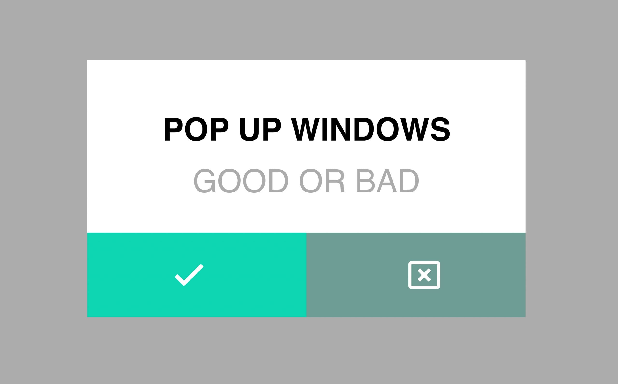 pop-up windows good or bad West palm beach