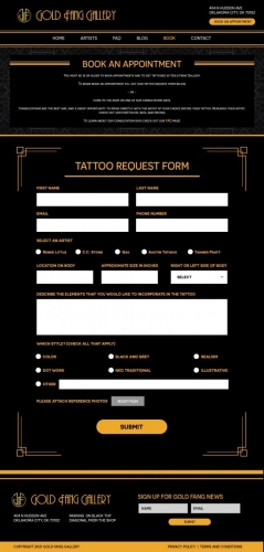 Tattoo Website Design - Boynton Beach Florida